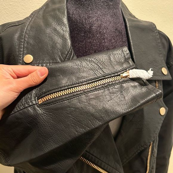 NWT 2X BLANKNYC Faux Leather Jacket Black - Picture 4 of 10